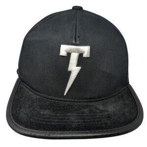 Tackma Slideback 5 Panel Cap Black One Size Adjustable Embroidered Vented Holes